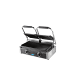 tostiera dubla cu placi striate din fonta, aparat profesional pentru sandwich si grill horeca