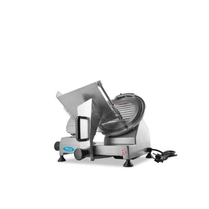 feliator mezeluri 250 mm cu lama din inox, aparat profesional pentru taiere carne si salam