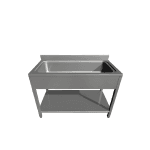 spalator vase mari cu polita 120x70 cm inox profesional horeca