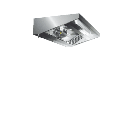 Hota perete snack cu motor 1600x900x450 mm inox cu 3 filtre labirint
