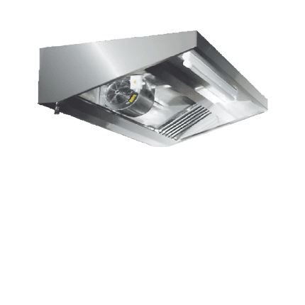 Hota perete tip snack cu motor 2000x700x450 mm inox