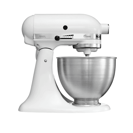 Mixer cu bol KitchenAid Classic 4.3 L alb pentru bucatarie