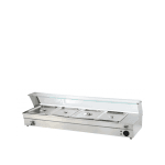 Vitrina calda de banc bain marie Beckers 4 GN 1/3 pentru horeca