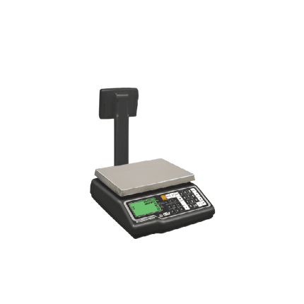 Cantar electronic profesional 6 15 kg cu platan inox pentru magazine