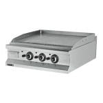 Fry-top pe gaz mixt 1200 profesional, suprafata neteda si striata, echipament horeca din inox