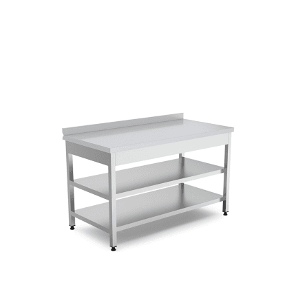 masa lucru cu doua polite din inox 1200x600x850 mm