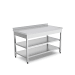 masa de lucru inox cu 2 polite 1600x700x850 mm, masa profesionala horeca
