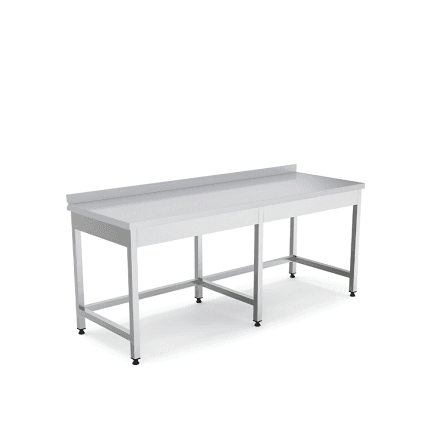 masa de lucru inox 1200x700x850 mm cu rebord, masa profesionala horeca