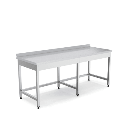 masa de lucru inox 1600x700x850 mm cu rebord, masa profesionala horeca