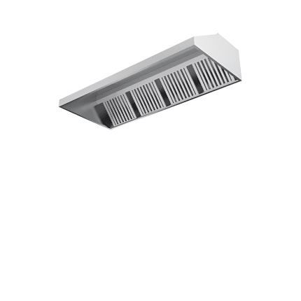 Hota de perete fara motor 2000x700x400 mm inox profesional