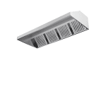 Hota de perete fara motor 2500x700x400H mm inox profesionala