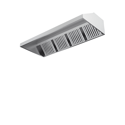 Hota de perete fara motor 2500x700x400H mm inox profesionala
