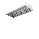 Hota de perete fara motor 3500x700x500 mm inox profesională