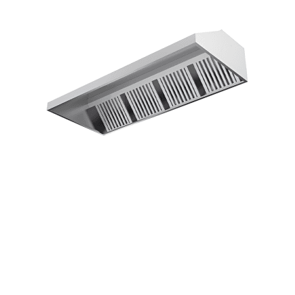 Hota de perete fara motor 3500x700x500 mm inox profesională