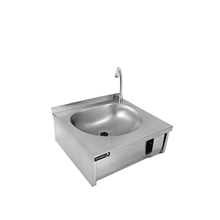 spalator actionare la genunchi inox montare perete 400x400x220 mm