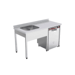 spalator cuva stanga fara polita cu scurgator suspendat 160x70 cm inox horeca
