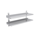 polita dubla de perete inox 100x40 cm