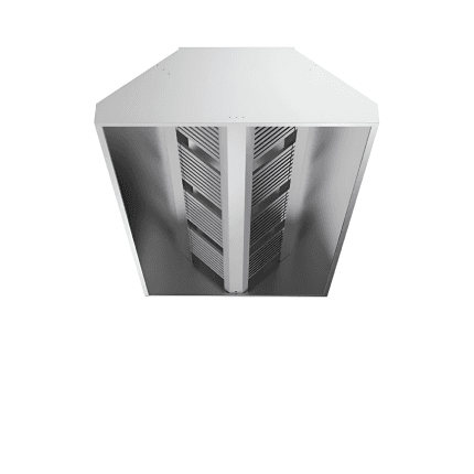 hota centrala fara motor 4000x1970x500 mm inox profesional