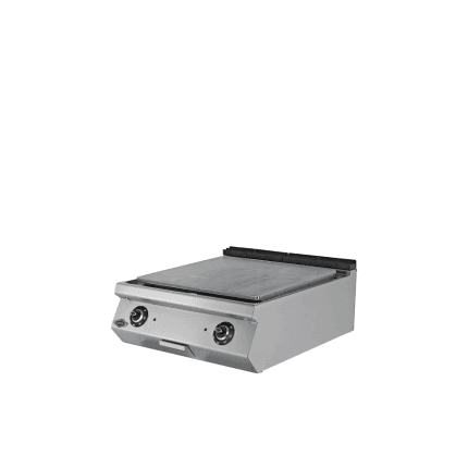 Fry-top electric mixt 800 profesional, suprafata neteda si striata, echipament horeca din inox