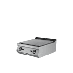 Fry-top pe gaz mixt profesional, suprafata neteda si striata, echipament horeca din inox