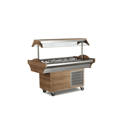 bufet rece 4 gn 1/1 profesional cu sistem de racire si iluminare