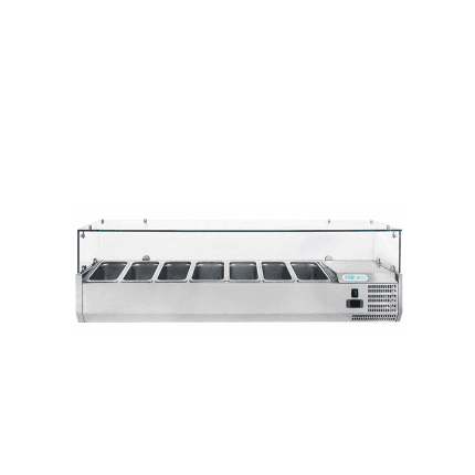 vitrina ingrediente pizza 7 gn1 4 inox refrigerare statica