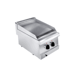 fry-top simplu striat electric de banc linia 600 profesional