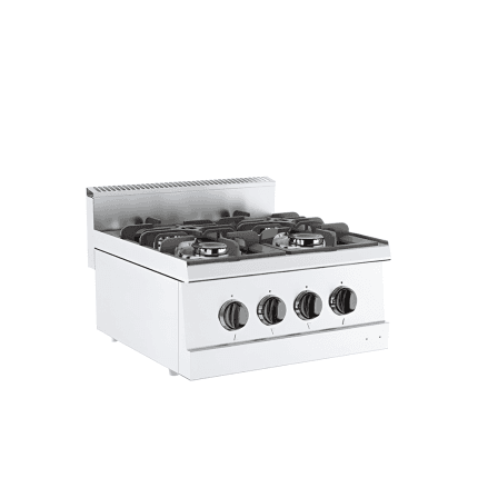 masina de gatit pe gaz 4 ochiuri de banc horeca inox