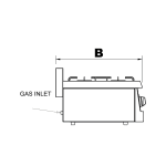 Mașină de gătit pe gaz cu 4 ochiuri, de banc Inox - imagine 4