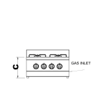 Mașină de gătit pe gaz cu 4 ochiuri, de banc Inox - imagine 5
