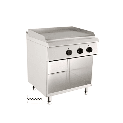 fry top striat electric cu suport deschis 800x730 mm, echipament horeca