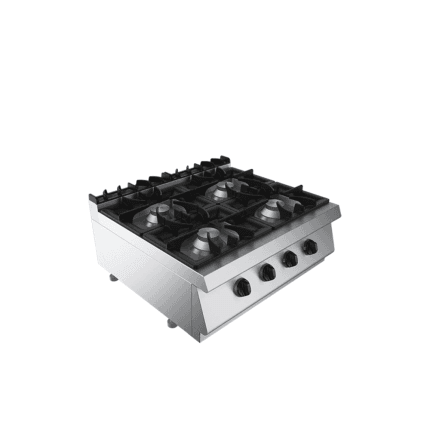 plita gaz de banc 4 ochiuri 26 kw inox horeca