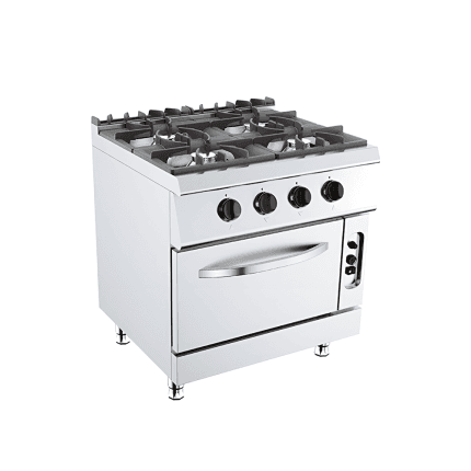 masina gatit 4 ochiuri si cuptor linia 700 gaz inox 32 kw