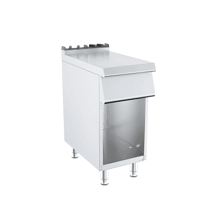Element neutru simplu cu suport deschis linia 700 din inox pentru bucatarie profesionala