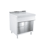 Element neutru dublu cu suport deschis linia 700 din inox pentru bucatarie profesionala