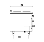 Mașină de gătit electrică cu 4 plite Ø18/Ø23 cm și cuptor GN 2/1 Inox - imagine 4
