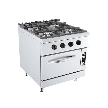 masina gatit 4 ochiuri si cuptor linia 900 gaz 40 kw inox