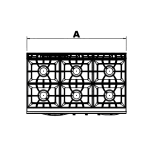 Mașină de gătit pe gaz cu 6 ochiuri 6×8,5 kW, cuptor și dulap închis, linia 900 Inox - imagine 3
