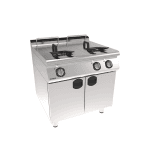 friteuza electrica 12+12 litri cu suport inchis inox profesional horeca 24 kw