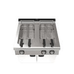 Friteuză electrică cu două cuve de 12 + 12 litri, cu suport închis Inoksan - imagine 3