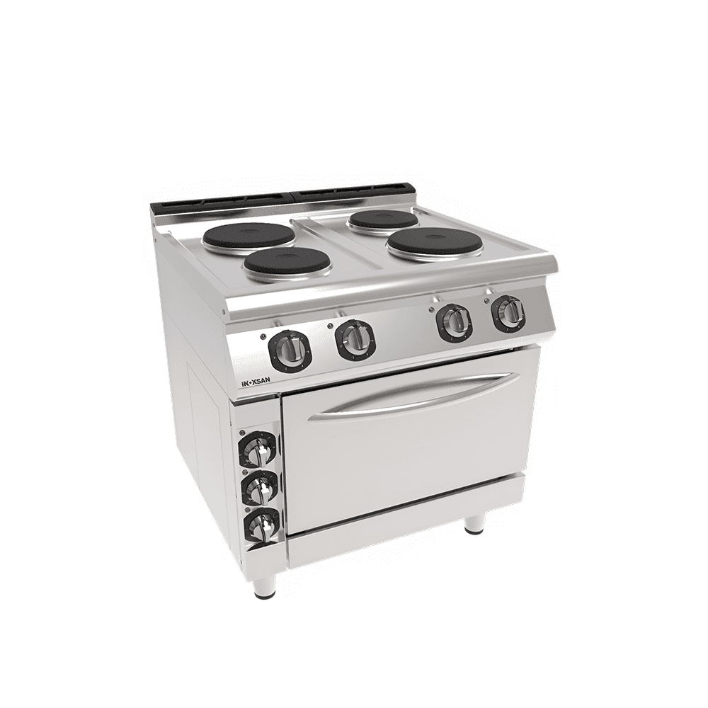 Masina de gatit cu 4 plite si cuptor – Echipament profesional horeca Masina de gatit cu 4 plite si cuptor 80x90x85 echipament horeca