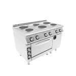 Masina de gatit cu 6 plite cu cuptor si dulap inchis 120x90x85 echipament horeca