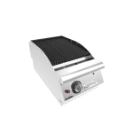 Gratar grill gaz de banc cu roca vulcanica si lamele din fonta, echipament profesional horeca