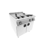 Friteuza electrica profesionala cu 2 cuve de 18 litri, cu suport inchis, echipament horeca