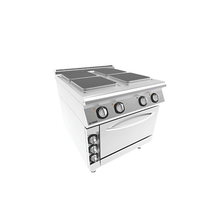 Masina de gatit electrica cu 4 plite si cuptor electric echipament horeca