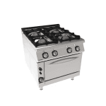 Masina de gatit cu 4 ochiuri si cuptor pe gaz 38.5 kW echipament horeca