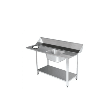 masa intrare cu o cuva 1200 mm din inox, masa pentru masina de spalat vase capota horeca