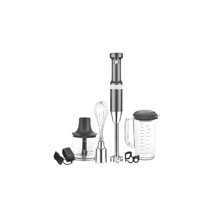Mixer vertical de mana KitchenAid cu baterie reincarcabila si accesorii
