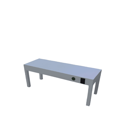 Suprastructura masa cu o polita incalzita 1400x300x300 mm din inox