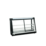 vitrina calda de bar cu 3 polite si usi culisante pentru produse calde horeca